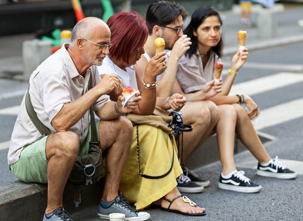 Machine à glace dans la piazza de Rome